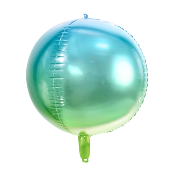 Folieballon Ombre Bold Blå/Grøn 35 cm. 
