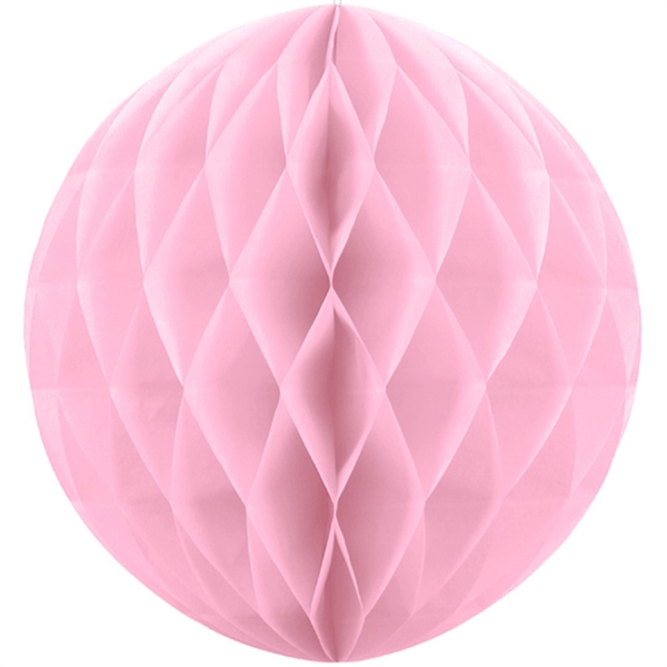 Honeycomb rund 40 cm. Lys Pink