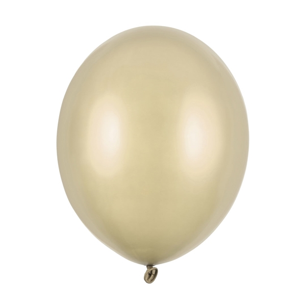 25 stk Cold Guld metallic latex ballon 30 cm.