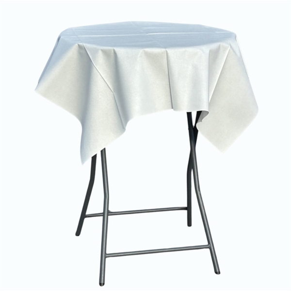 Højt Cocktailbord  110 cm. Incl. hvid DUNi Evolin dug (udlejning)