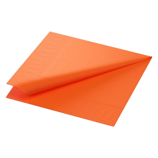 Duni 3-lags middagsserviet 40x40 cm. 125 stk Sun Orange