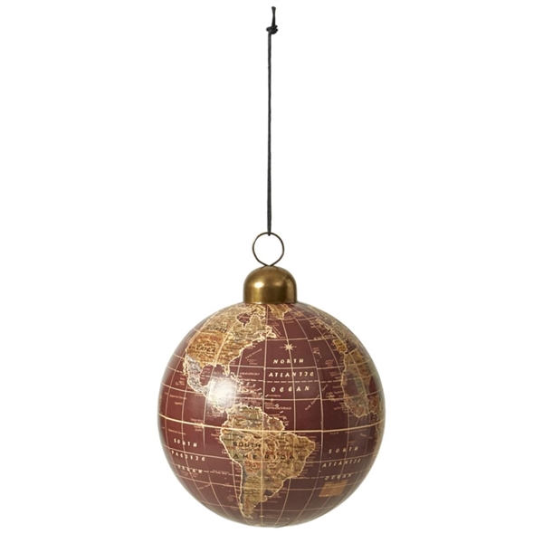 Globus ornament 8 cm. Bordeaux